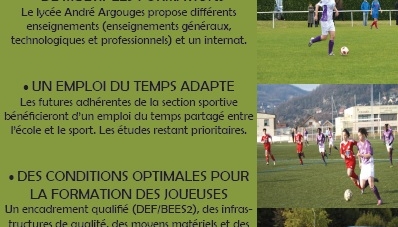 Ouverture d’une section sportive football féminin au lycée Argouges